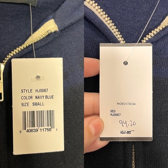 NWT Monroe Black Out Tie Dye Zip Up Hoodie S Navy Blue - Picture 7 of 12